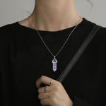 Load image into Gallery viewer, Rainbow Fluorite Pendant Necklace
