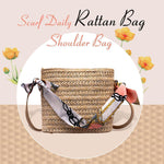 Load image into Gallery viewer, Scarf Daily Rattan Bag Shoulder Bag
