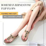 Load image into Gallery viewer, Bohemian Rhinestone Flip Flops
