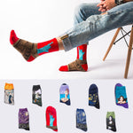 Load image into Gallery viewer, Classic Art Patterned Mid Socks
