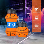 Load image into Gallery viewer, Compressible Silicone Sports Drinking Bottle With Straw
