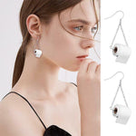 Load image into Gallery viewer, Sterling Silver Toilet Paper Earrings
