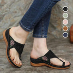 Load image into Gallery viewer, Embroidered Wedge Sandals
