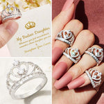 Load image into Gallery viewer, 925 Sterling Silver Princess Crown Ring
