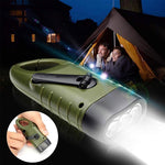 Load image into Gallery viewer, Hand Crank Solar Powered Flashlight
