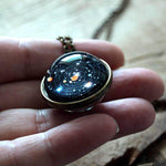 Load image into Gallery viewer, Double-Sided Glass Galaxy Necklace
