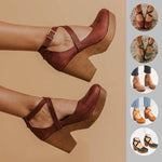 Load image into Gallery viewer, Buckle cross strap high heel sandals
