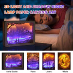 Load image into Gallery viewer, 3D Light and Shadow Night Lamp Paper Carving Art
