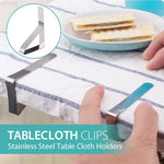 Load image into Gallery viewer, Stainless Steel Tablecloth Clips (4 PCs)
