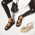 Load image into Gallery viewer, Fashion Knitted Platform Sandals
