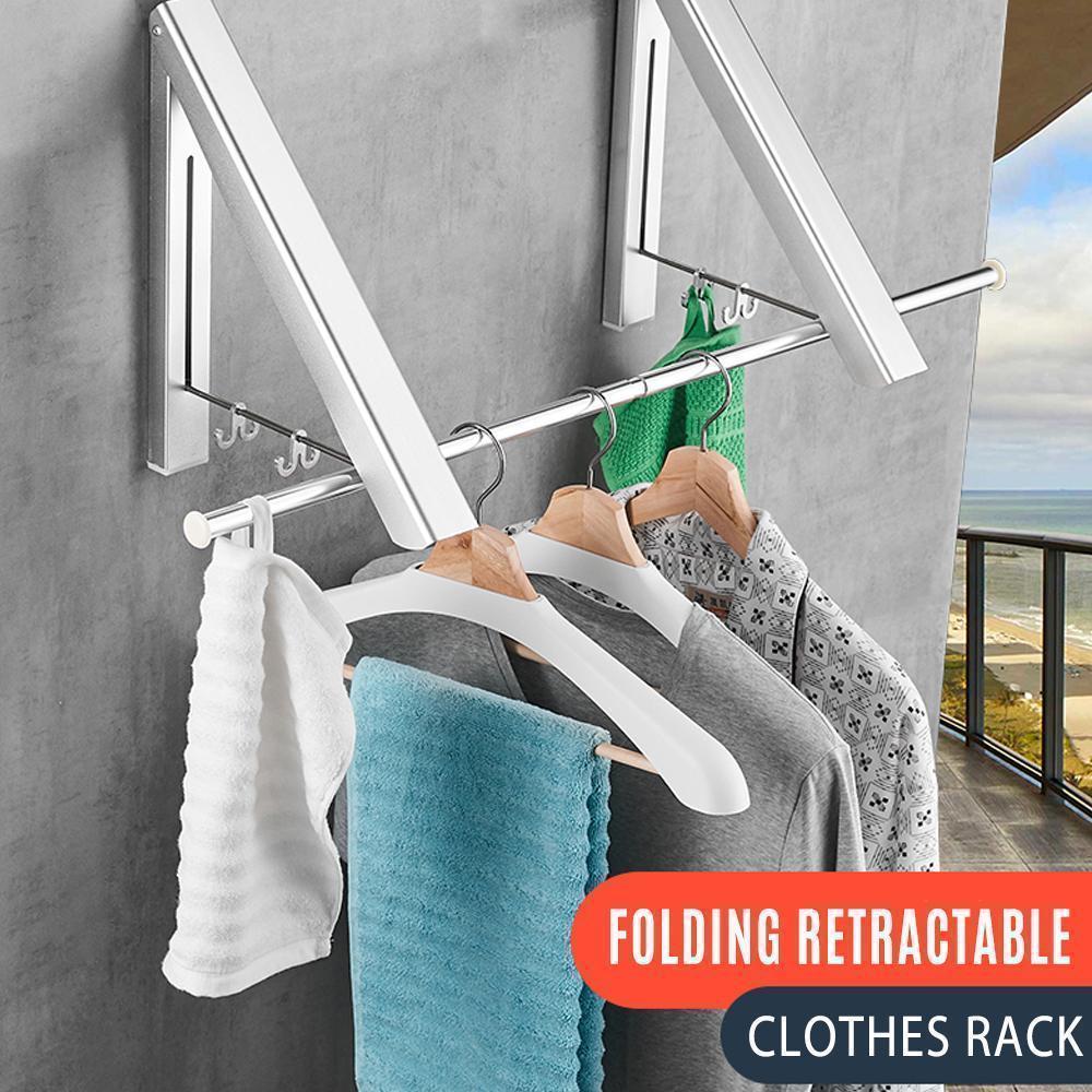 Folding Retractable Clothes Rack