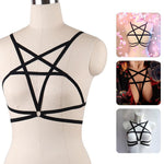 Load image into Gallery viewer, Women Sexy Five-Pointed Star Shape Elastic Cage Bra Cupless Bra Bustier
