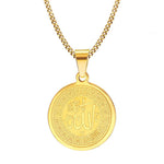 Load image into Gallery viewer, Round Pendant Golden Necklace
