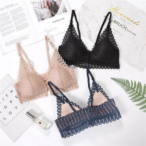 Breathy Front Buckle Lace Bra