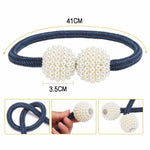 Load image into Gallery viewer, Hirundo Pearl Curtain Tiebacks with Strong Magnetic Clips, 2 pcs
