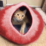 Load image into Gallery viewer, Handcrafted Cat Cave Bed
