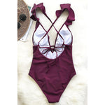 Load image into Gallery viewer, Heart Falbala One-Piece Swimsuit
