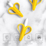 Load image into Gallery viewer, Baby Banana Training Toothbrush &amp; Teether
