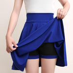 Load image into Gallery viewer, A-line Elastic Waist Pleated Shorts Skirts
