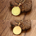 Load image into Gallery viewer, Round Pendant Golden Necklace
