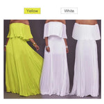 Load image into Gallery viewer, One-word Collar Pleated Maxi Prom Dress
