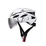 Load image into Gallery viewer, Bike Helmet with Goggles Visor and LED Back Light
