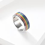 Load image into Gallery viewer, Titanium Rainbow Ring
