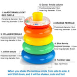 Load image into Gallery viewer, Rock-a-Stack toys rainbow tower Stacked blocks
