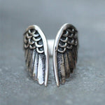 Load image into Gallery viewer, Angel Wing Silver Ring
