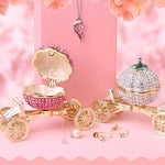 Load image into Gallery viewer, Pumpkin Carriage Rhinestones Jewelry Box
