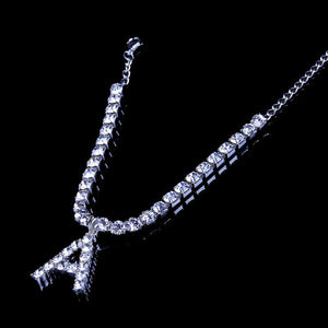 Rhinestone Letter Anklets