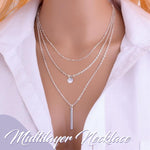 Load image into Gallery viewer, Multilayer Pendant Long Chain Necklace
