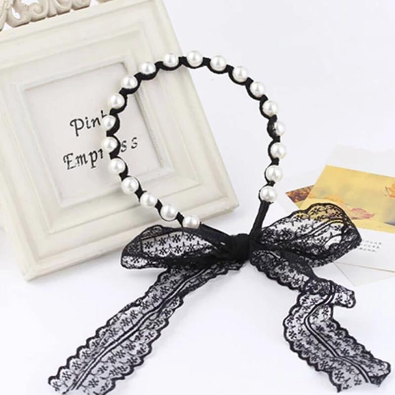 Pearl Lace Streamer Headband