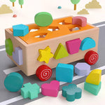 Load image into Gallery viewer, 17 hole building block car toy
