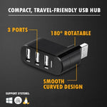 Load image into Gallery viewer, Mini Rotatable 3-Port USB Hub
