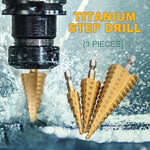 Load image into Gallery viewer, Domom® Titanium Step Drill (3 pieces)
