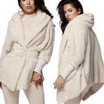 Load image into Gallery viewer, Fluffy Hooded Open Front Teddy Coat &amp; Short Sets
