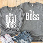 Load image into Gallery viewer, Matching Couple Shirts-The BOSS&amp;The Real BOSS Shirts
