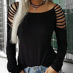 Load image into Gallery viewer, Halter Neck Ladder Cut Out Casual Top
