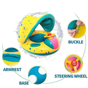 Baby Swim Ring Sunshade Baby Float Boat Seat