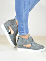 Load image into Gallery viewer, Women Spring Cut Out Ankle Boots Wedge Sneakers Plus Size Shoes
