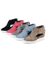 Load image into Gallery viewer, Women Spring Cut Out Ankle Boots Wedge Sneakers Plus Size Shoes
