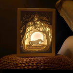 Load image into Gallery viewer, 3D Light and Shadow Night Lamp Paper Carving Art
