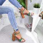 Load image into Gallery viewer, Women&#39;s splicing sandals with high heels
