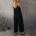 Load image into Gallery viewer, Loose Sleeveless Strap Stretchy Jumpsuit
