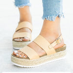 Load image into Gallery viewer, Platform Buckle Sandals
