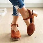 Load image into Gallery viewer, Fashion Retro Round Head With Sandals
