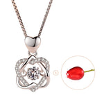 Load image into Gallery viewer, Heart necklace Set with rose
