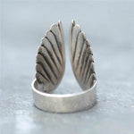 Load image into Gallery viewer, Angel Wing Silver Ring
