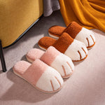 Load image into Gallery viewer, Winter Cat Paw Cotton Slippers
